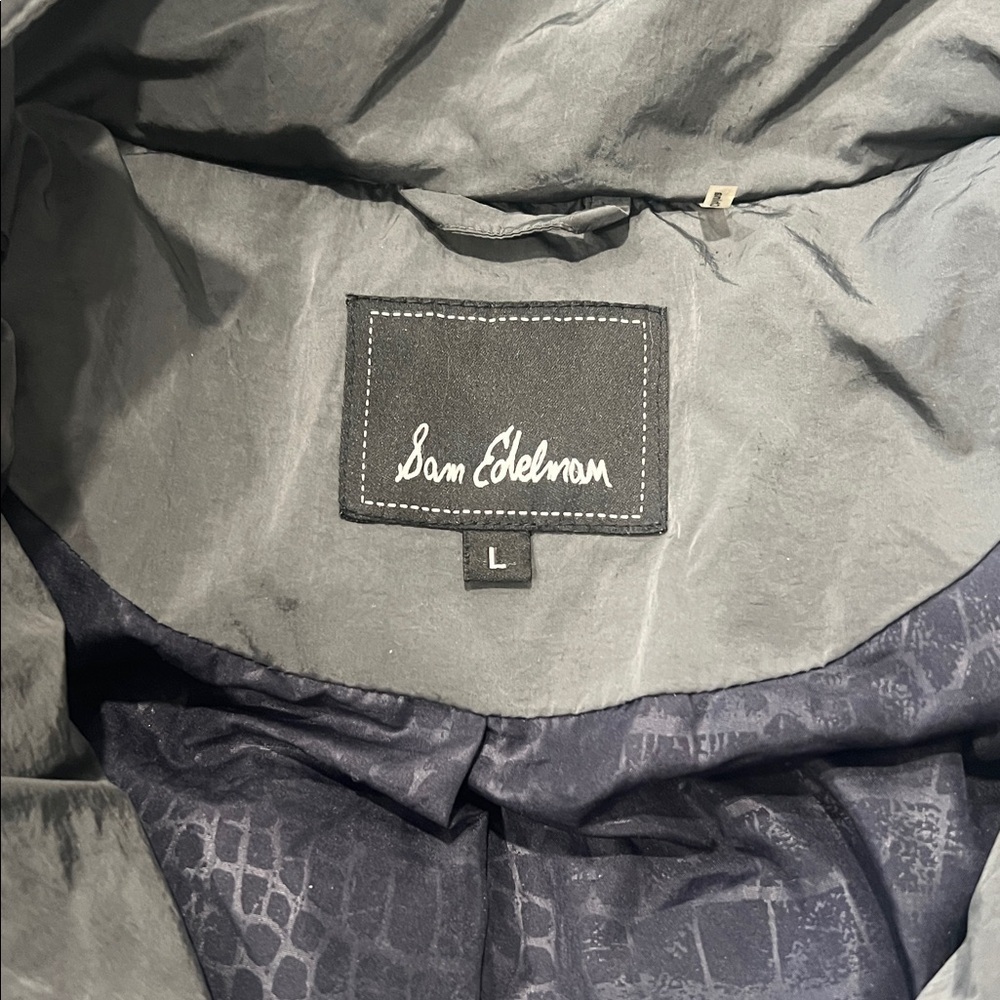 Sam Edelman Charcoal Hooded Puffer Jacket - Picture 4 of 6